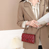 Sheepskin Large Capacity Phone Bag Embroidered Diamond Plaid