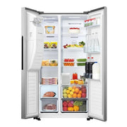 Hisense Popular 700L Side By Side Refrigerator PO-700WC, Total No Frost, Water Dispenser, Ice Maker, Ice Cube Dispenser – Silver