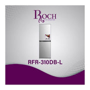 Roch 310 Liters Double Door Bottom Freezer Defrost Fridge – Silver