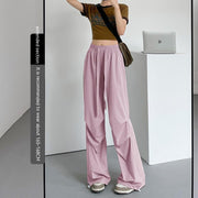 American Straight Pants High Waist Casual Wide Leg Quick-drying Track Pants