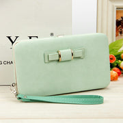 New Korean version of women's wallet in the long money bag butterfly knot lunch box woman bag tide