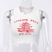 Yellow Crane Tower vest top