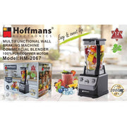 Hoffmans Multifunctional Commercial Blender (Wall-Breaking Machine) - 2000W 100% Pure Copper Motor HM-2067 - Black