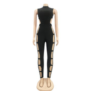 Hollow back skinny jumpsuit