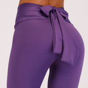 European and American explosion models tight-fitting slim hip sports fitness leggings slim bow yoga pants