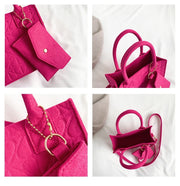Heart Hair Felt Portable Shoulder Messenger Bag