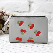 Cherry embroidery coin purse