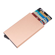 High-grade Alumina Mult-card Holder Solid Color Automatic Pop-up Anti-theft Bank Card Box