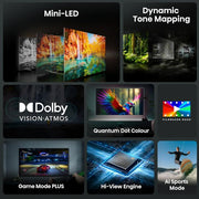 Hisense 55 Inch U6 Pro Series, 55U6N, Mini-LED ULED UHD 4K Smart VIDAA TV (3YRS WRNTY)