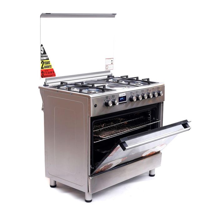 BlueFlame 90x60cm 4 Gas 2 Electric Diamond Cooker with Electric Oven E9042ERF