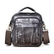 Crazy Horse Leather Retro Men's 8-inch One-shoulder Diagonal Bag