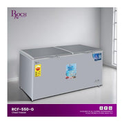 Roch 550 Litres Defrost Deep / Chest Freezer RCF-550-G (Sliding Glass) - Grey