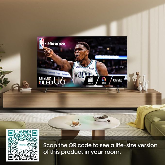 Hisense 55 Inch U6 Pro Series, 55U6N, Mini-LED ULED UHD 4K Smart VIDAA TV (3YRS WRNTY)