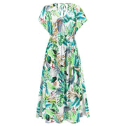 Fashionable Bat Sleeves V-Neck Strap Dress