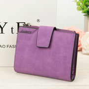 Manufacturers multifunctional Korean Ladies Purse vertical section nubuck leather zipper hasp multi card multicolor Wallet