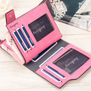 Manufacturers multifunctional Korean Ladies Purse vertical section nubuck leather zipper hasp multi card multicolor Wallet