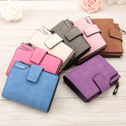 Manufacturers multifunctional Korean Ladies Purse vertical section nubuck leather zipper hasp multi card multicolor Wallet