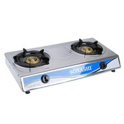 Sonashi Double Burner Gas Stove - SGB-203SN - Silver