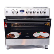 Blueflame 90cm*60cm ET9042ERF Diamond Cooker 4 Gas Burners And 2 Electric Burners - Stainless Steel