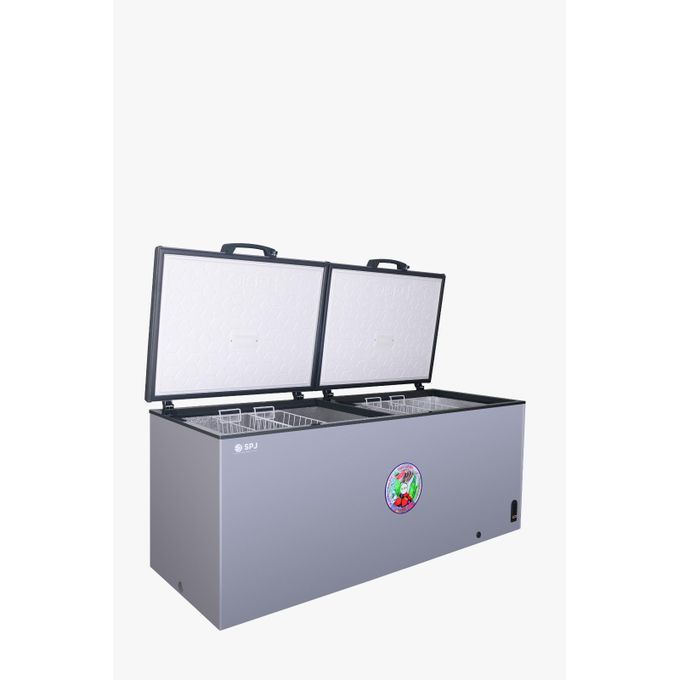 SPJ 960 Litres Hard Top Double Door Deep Freezer – Grey – (5 YR WRNTY)