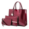 Patent leather handbag bright face mother bag