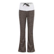 European and American stitching yoga trousers outdoor casual wide leg pants