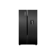 Hisense 670L Elegant Side By Side Refrigerator With Water Dispenser - Black