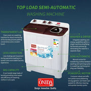 Onida Plus 7.5kg Twin Tub Washing Machine - White