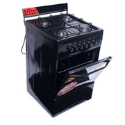 Blueflame 50cm X 50cm Full Gas Upright Standing Cooker C5040G-B ( Made In Turkey ) - Black - Black. (3YR WRNTY)