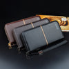 Men's long purse zipper fashion hand take business leisure men's wallet