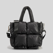 Small Down Cotton Shoulder Bag Simple Design Soft