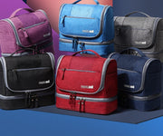 New cationic waterproof large capacity cosmetics dry and wet wash bag two-layer cosmetic bag