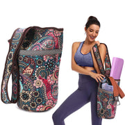 Single Shoulder Yoga Bag Sports Fitness Bag Cashew Flower Ethnic Sail Cloth Bag