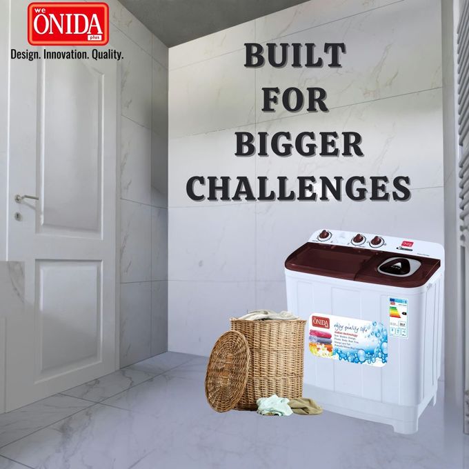 Onida Plus 7.5Kg Twin Tub Washing Machine - White