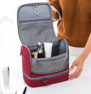 New cationic waterproof large capacity cosmetics dry and wet wash bag two-layer cosmetic bag