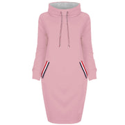 Autumn winter dress Long sleeve vestidos Casual party dresses vestido de festa women dress plus size High collar robe femme