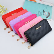 Pure color lady wristband handbag with fashionable Korean version of long style women's zipper purse  money wallet