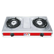 Digiwave Double Gas Stove – Stainless Steel