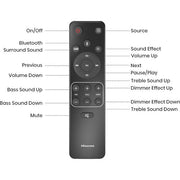 Hisense 2.1 CH 240W Soundbar HS2100 with Subwoofer HDMI ARC , Bluetooth - 1 Yr Warranty