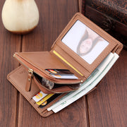 Men's Wallet Short Retro Frosted Card Holder