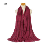 Glitter Lace Lines Sequins Crinkle Crimp Ripped Cotton Turban Hijab