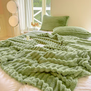 Rabbit Plush Multifunctional Blanket Strip Milk Fiber Bedding