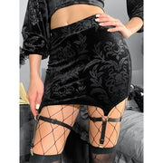 Slim-fit Lace Up Short Hip-hugger Skirt For Women