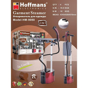 Hoffmans HM-9080 2-in-1 Upright Garment Steamer 2000W High Power, 2L Tank with Integrated Ironing Board - Multicolor