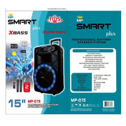 Smartplus 15 Inch High Power Rechargeable Multimedia Speaker - Black