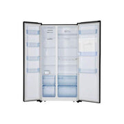 Hisense 670L Elegant Side By Side Refrigerator With Water Dispenser - Black