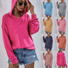 Women's Hoodie Sweatshirt Sports Casual Candy Color Long Sleeve Tops Clothes
