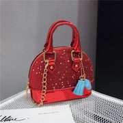 Cute sequined mini shell bag