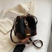 Bucket PU Leather Handbag For Women Luxury Messenger Shoulder Bag