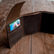 Personalized Retro Day Dreamer Horse Leather Wallet